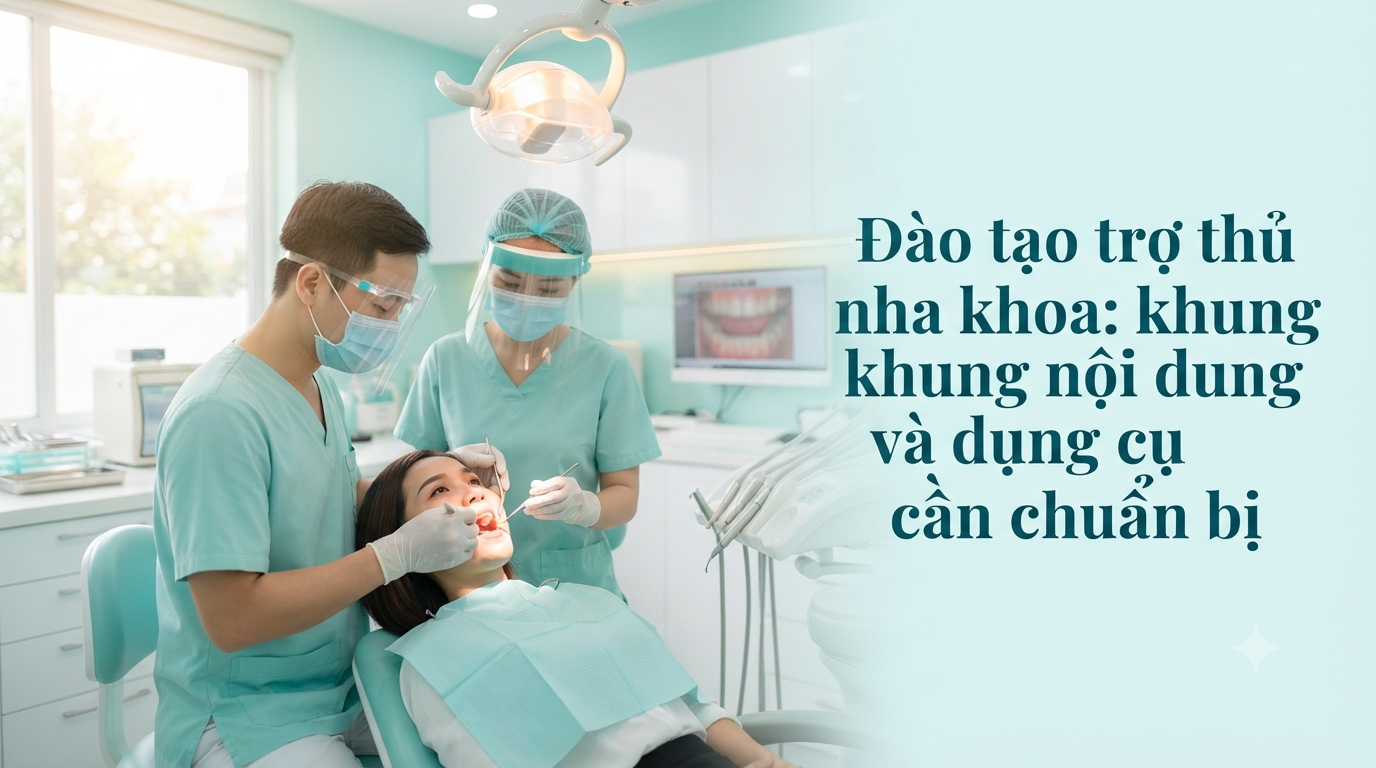 Đào tạo trợ thủ nha khoa: khung nội dung và dụng cụ cần chuẩn bị